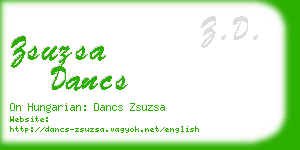 zsuzsa dancs business card